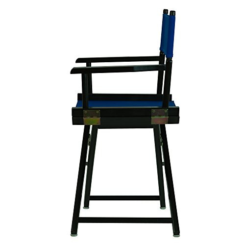 Casual Home Director's Chair ,Black Frame/Royal Blue Canvas,18" - Classic Height #TOP2
