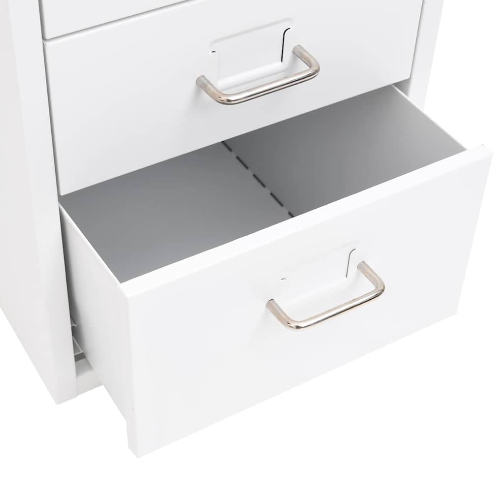 Armadietto per documenti con ruote, in metallo, 28 x 41 x 69 cm, 6 cassetti, per ufficio, casa, con supporto per targhetta per il nome e facile da spostare per ordine e riporre