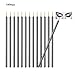 TygoMall 100pcs Disposable Eyeliner Makeup Brushes With Covers On the Hair, Makeup Eye Liner Tools Wands Applicator(Size: 9cm, Color: Black)
