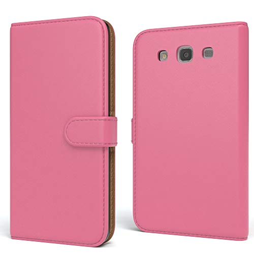 EAZY CASE Tasche kompatibel mit Samsung Galaxy S3 / S3 Neo Schutzhülle mit Standfunktion Klapphülle Bookstyle, Handytasche Handyhülle mit Magnetverschluss & Kartenfach, Kunstleder, Pink