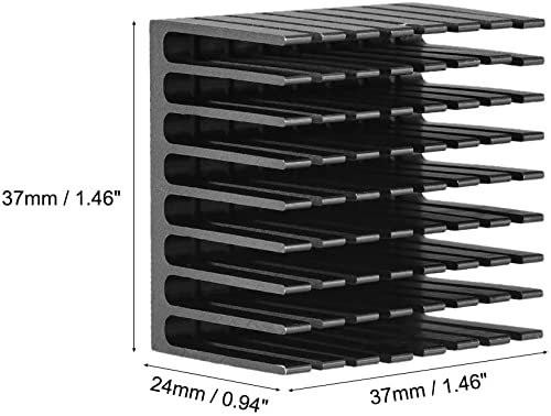 XYWHPGV Dissipateur thermique à encoche en forme de croix pour puce MOS GPU IC noir 28 x 28 x 20 mm 5 pièces(4082f 42512 31b79 4a673 b8984 7e69f