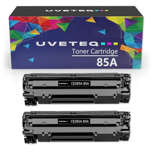 UVETEQ 85A Cartucho de Toner Negro Compatible para HP 85a CE285A para HP LaserJet Pro P1005 P1006 P1102 P1505N P1102w P1566 P1606DN M1120 M1132 MFP M1212NF M1522NF (2 Unidades)