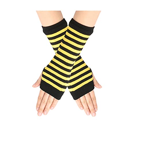 Rodason Bee Costume Kit Bee Antenna Headband Bee Striped Leg Warmers Knee And Gloves Halloween Bee Costume Accessories Cosplay Party Favors Yellow #TOP2