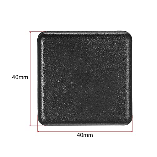 Image of uxcell 4040 EU Standard Profile End Cap, Plastic Square Aluminum Extrusion Plug for Trolley, Fish Tank Rack, Storage Rack, Black 40x40mm 40pcs