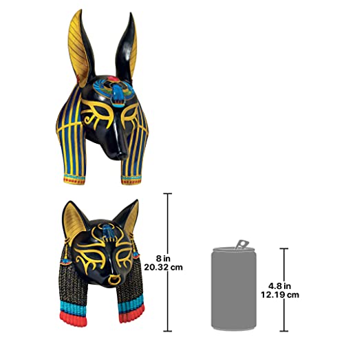 Design Toscano Masks Of Ancient Egyptian Gods Sculpture, Set Of Anubis And Bastet #TOP2
