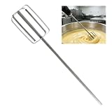 40cm Edelstahl Rührstab für Bohrmaschine, Extra Langer Rührbesen Aufsatz, Robuster Mixer Rührbesen, Professioneller Fleischmixer & Farbrührer Pancake Ergonomisch und Leicht zu Wiederverwendbar