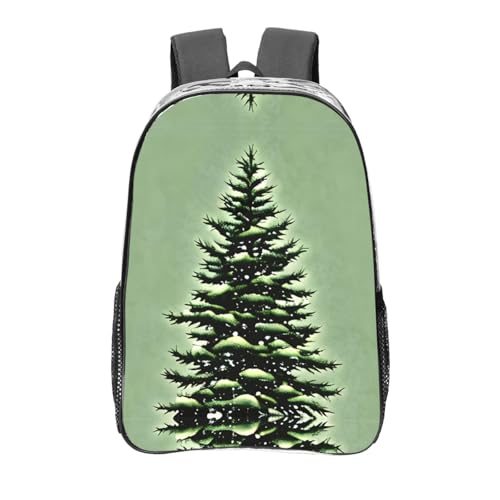 Sac à dos transparent noir motif aiguilles de pin pour sport et loisirs