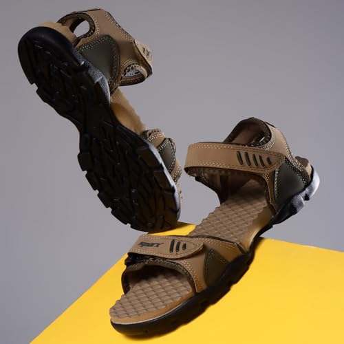Image of SPARX mens SS 103 | Latest, Daily Use, Stylish Floaters | Camel Sport Sandal - 9 UK (SS 103)