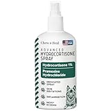 Chew + Heal Labs Hydrocortisone Hot Spot Spray for Dogs - Itch Relief, 4 oz with Pramoxine - Soothes Irritated Skin, Allergies, Dermatitis, Flea Bites, Made in USA
