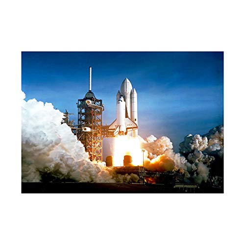 Wee Blue Coo Space 1981 Shuttle Launch Columbia NASA Picture Wall Art Print
