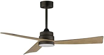 Maxim Lighting 88847WTCHL Vortex - 3 Blade Outdoor Ceiling Fan with Light Kit-13.75 Inches Tall and 52 Inches Wide, Finish Color: Charcoal Bronze