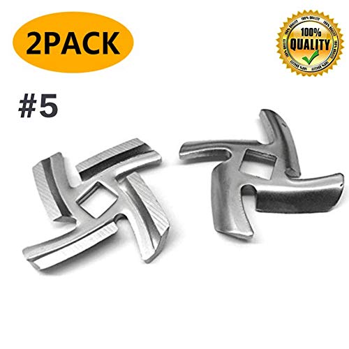 Pack of 2 Food Meat Grinder Blade Stainless Steel Knife Cutter Compatible