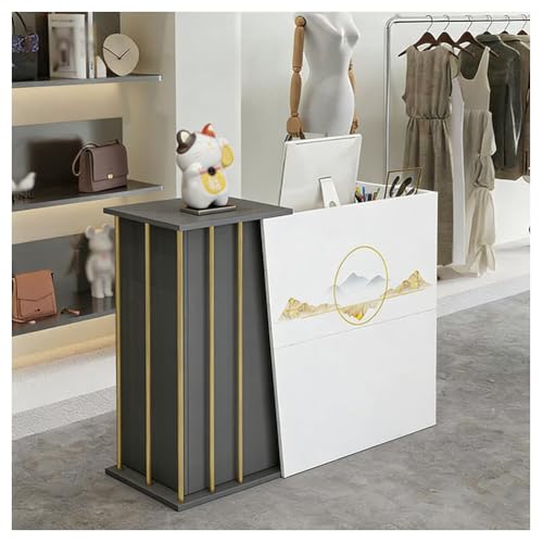 SPXMQSS Bancone Reception Negozio Bancone Cassa Centro Estetico con Cassetti