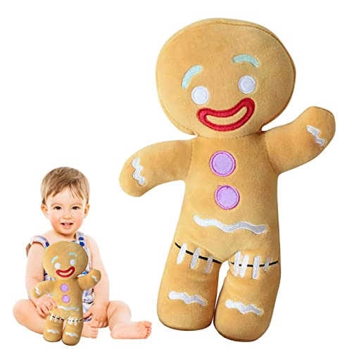 Aibyks Almofada de homem de pão de gengibre - brinquedos de peluche de decoração de pão de gengibre | 11,8 polegadas biscoito Shrek brinquedos biscoito homem peluche peluche