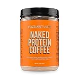 NAKED Hazelnut Latte Protein Coffee - Premium Colombian Iced Coffee Protein Shake Drink, Delicious Keto Friendly and Gluten Free, 17 Servings