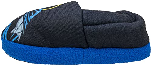 BATMAN Boy’s Lounge Pant Cozeez with Matching Slippers Sizes 4/5, 6/7, 8, 10/12, Black/Blue (Black Blue, 10-12)4