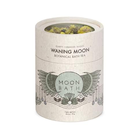 Moon Bath Botanical Bath Tea | Waning Moon Herbal Ayurvedic Bath Tea Soak for Detox & Release w/Peppermint, Rosemary & Helichrysum for 2 Baths & Organic Body Care for Lunar Alignment | Made in USA Cover