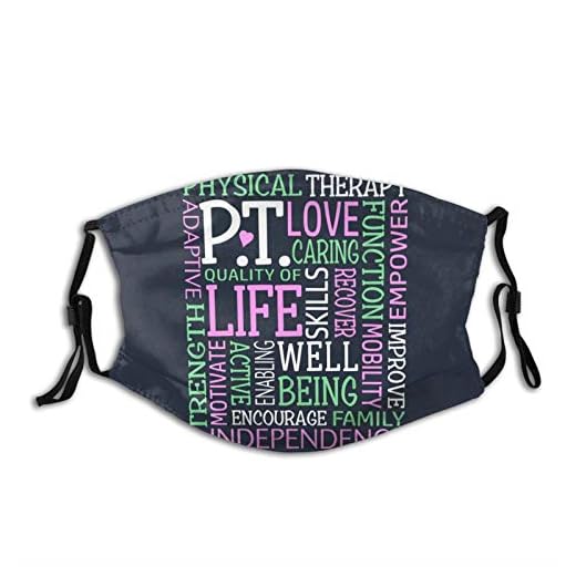Top 15 Thank You Gifts for Physical Therapists 5 Pt Physical Therapy Word Art Physical Therapist Gift,Unisex,Reusable And Washable Mask,With Filter, Anti-Fog And Dustproof,Soft,Comfortable And Breathable
