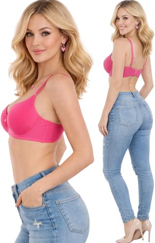 Image of ToBeInStyle Women's Pack of 6 Padded Assorted Styles Supportive Bras Cup Size - A to DDD