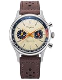 Sugess Chrono Hertiage SUCHP005Z Brown Racing Leather ST1901 Mechanical Chronograph Mens Wrist Pilot Watch Seagull 1963