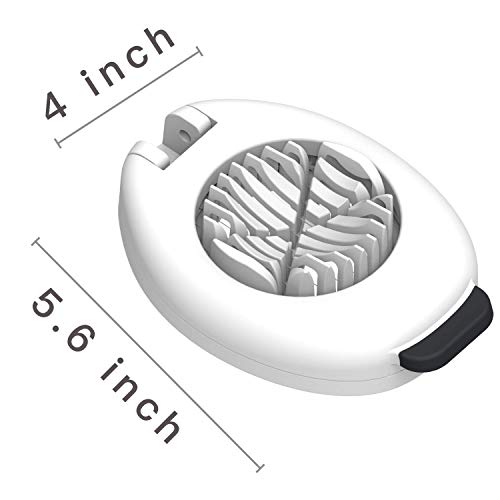 Egg Slicer with Stainless Steel Wire, Egg Cutter, Dishwasher safe, White/Black - Thumbnail 2