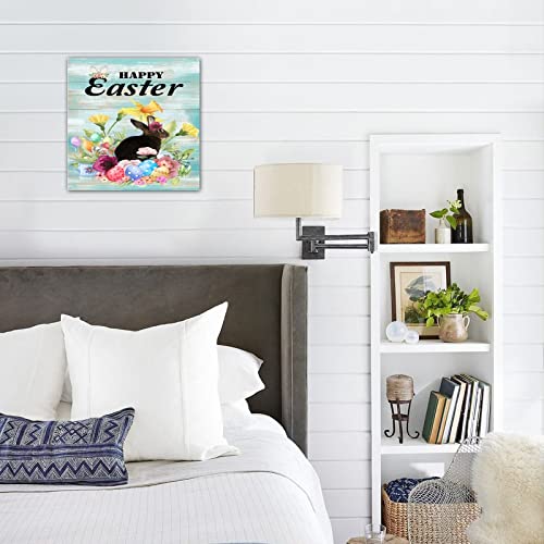 Plaque bois Happy Easter pour décorer un mur vide - 6
