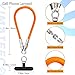 YIMATEECO Cell Phone Lanyard Built-in USB C Cable, 2 In1 65W Fast Charging Phone Lanyard Wrist Strap, Data Transfer Cord (Multicolor + Orange, BFF Matching Set (2pack))