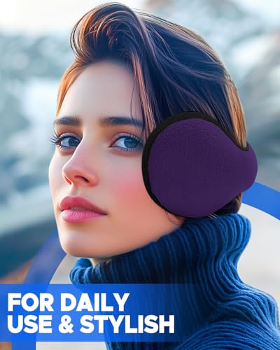 image for Venswell Winter Ear Muffs for Men Women Fleece Ear Warmers for Cold We