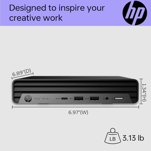 Image of HP Pro Mini 400 G9 Tiny Desktop Computer | 13th Gen Intel 14-Core i5-13500T | 16GB RAM | 512GB PCIe SSD | 2-Monitor Support 4K | Wi-Fi 6 | HDMI | Type-C | DP | Wired KB and Mouse | Windows 11 Pro