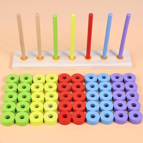 Jeu d'empilage en bois Sharplace pour capter l'attention et trier les couleurs