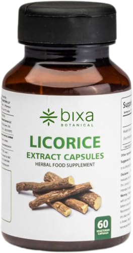 bixa BOTANICAL - Licorice Root Extract Capsule (Glycyrrhiza glabra) | 100% Natural Dietary Supplement (60 Count (Pack of1))