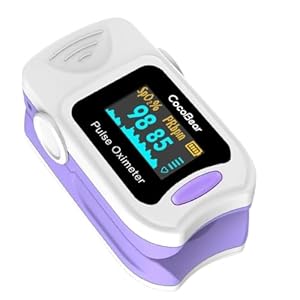 Pulsossimetro Professionale a Dito – Con Display OLED – Veloce e Misurazioni Accurate Di Spo2 e Frequenza Cardiaca – Con rotazione a 360° – Incluso Cordino e Custodia per il trasporto