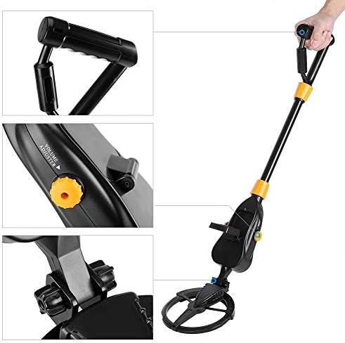 Miniatura 7 de Detector de metales profesional para adultos, detectores de metales dorados ligeros con pantalla LCD, muesca de disco todo metal 5 modos, juego de