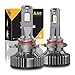 Alla Lighting 9012 HIR2 LED Headlight Bulbs, 10000Lms 600% Brighter 6000K~6500K Xenon White, Dual High/Low Beam Conversion Kits Replacement Bulbs
