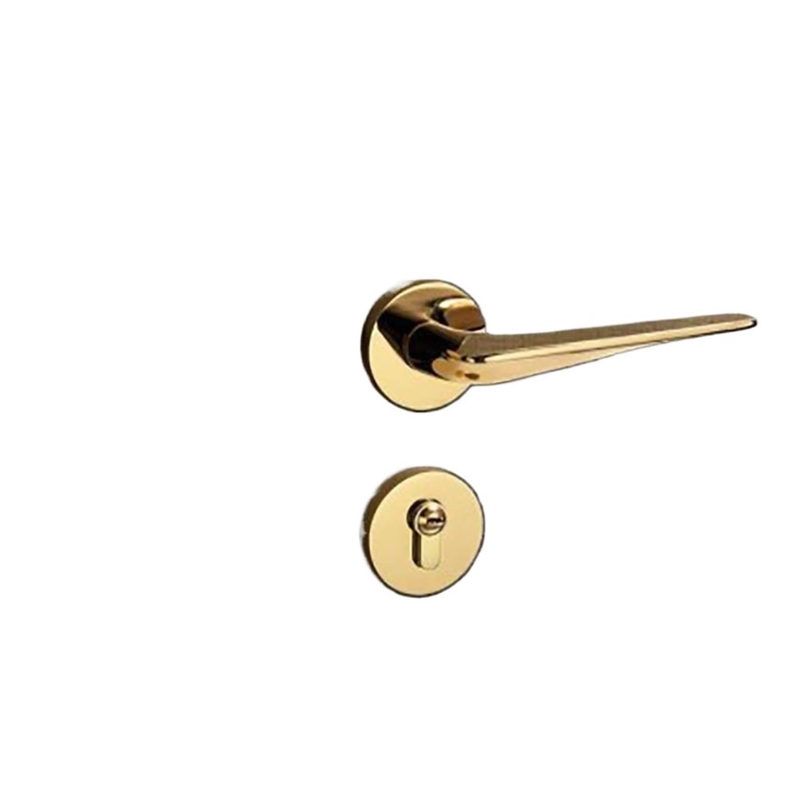 NYRXRYTCA Door Lock Indoor Bedroom Door Lock Silent Magnetic Lock Simple Split Wooden Door Lock Black Door Handle(PVD gold)