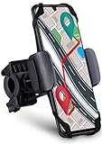 moex Handyhalterung Fahrrad für alle Smartphones | Dreh- & Schwenkbar, Fahrrad Handyhalter Smartphone Halterung Handy, MTB, E-Bike, Rennrad - Schwarz