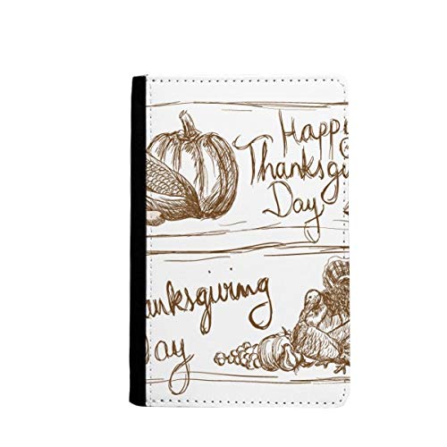 Étui portefeuille voyage passeport motif Thanksgiving idée cadeau original