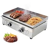 EQCOTWEA 2000Pa Natural Gas Grill Griddle Stainless Steel...