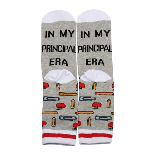 PXTIDY 2 Pairs School Principal Sock School Principal Assistant Gift Appreciation Socks2