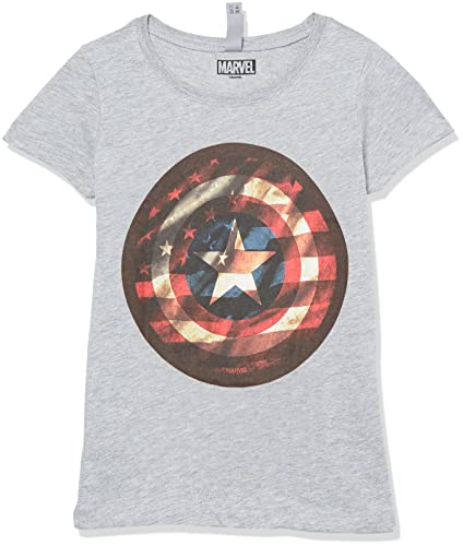 T-shirt Marvel fille anti-déformation taille M en coton gris chiné