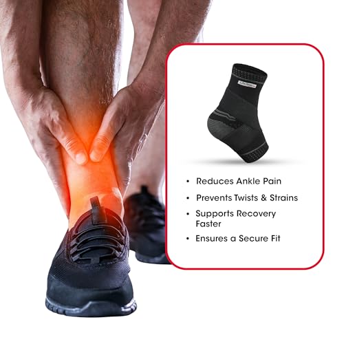 Image of LifeWear Ankle Binder Support for Pain Relief, Provides Optimum Compression for Stability and Strength, Soft and Comfortable, Adjustable Strap, Anti-slip Design, Ankle Support for Men and Women, Size (S)