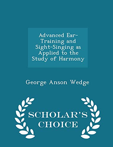 Advanced Ear-Training and Sight-Singing as Appl... 1297098838 Book Cover