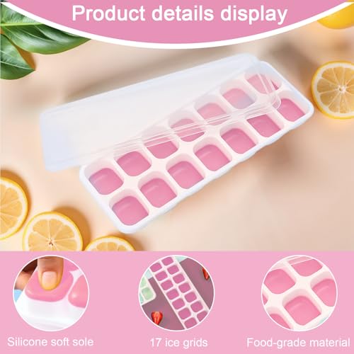 Set de 4 Moldes de Silicona para Cubitos con Tapa miniatura 3