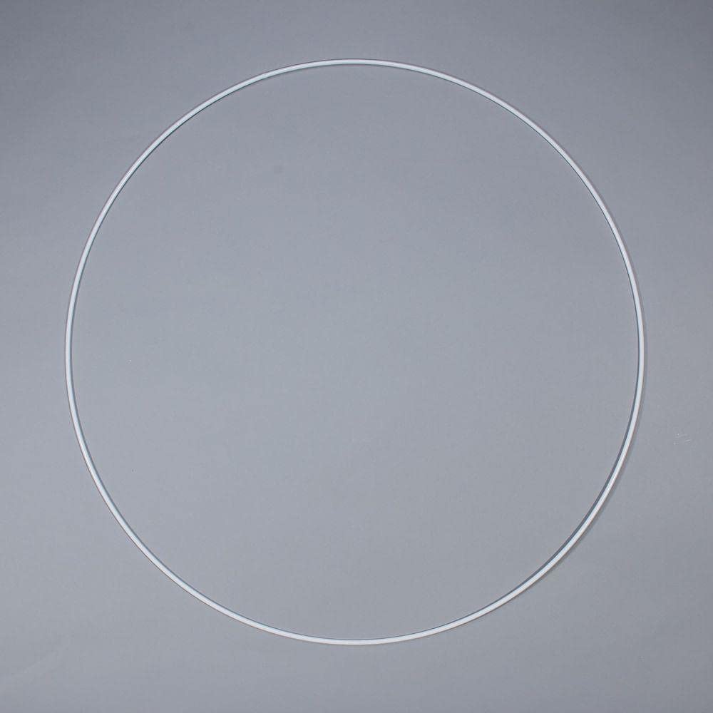 50cm White Bridesmaid Artificial Flower Girl Hoop Wedding Wire Ring Wreath
