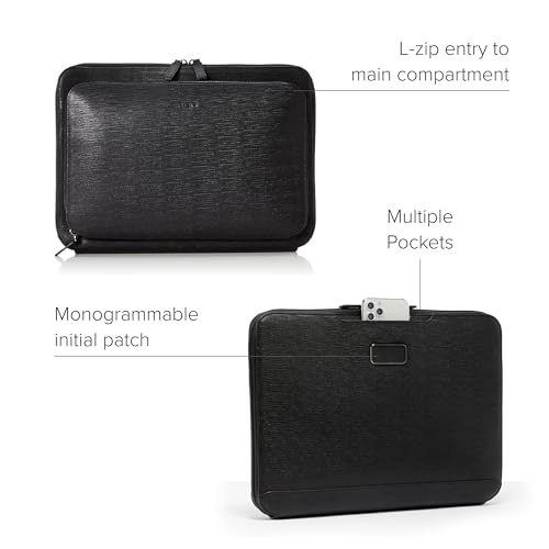 Image of TUMI - Nassau Laptop Portfolio - Men's Leather Tech and Document Work and Travel Bag - Fits up to 14 inch Screens