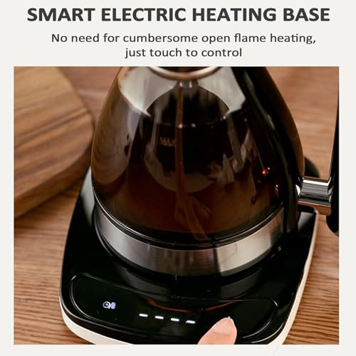 Vacuum Coffee Maker, Glass Siphon Pot with Adjustable Gears, 30-Minute Keep Warm Function, Stainless Steel Filter for Enhanced Brewing Experience - Image 2