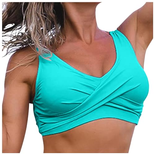 Bikini Mujer con Relleno y Push Up   Parte de Arriba Bikini Mujer Biquinis,Deportivo Bikinis Sexy Bañadores Natacion Color Liso Traje de Baño