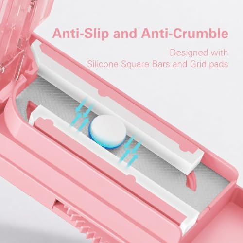 Image of DEPAD Pill Cutter Splitter for Small and Tiny Pills, Pill Splitter for Cutting Multiple Pills with Adjustable Bars & Hidden Blade, Safely Cuts Small or Large Tablets for Seniors & Pets