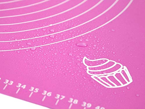 Image of Syga Silicone Reusable, Non-Stick Pastry Rolling Baking Mat with Measurements, 50x40cm(Multicolour)
