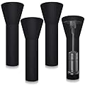 Wesnoy 4 Pack Patio Heater Covers with Zipper Waterproof Dustproof Outdoor Heater Cover Wind Resistant UV Resistant Snow Resistant Heater Covers for Standing Heater, Black, 89'' H x 33" D x 19" B